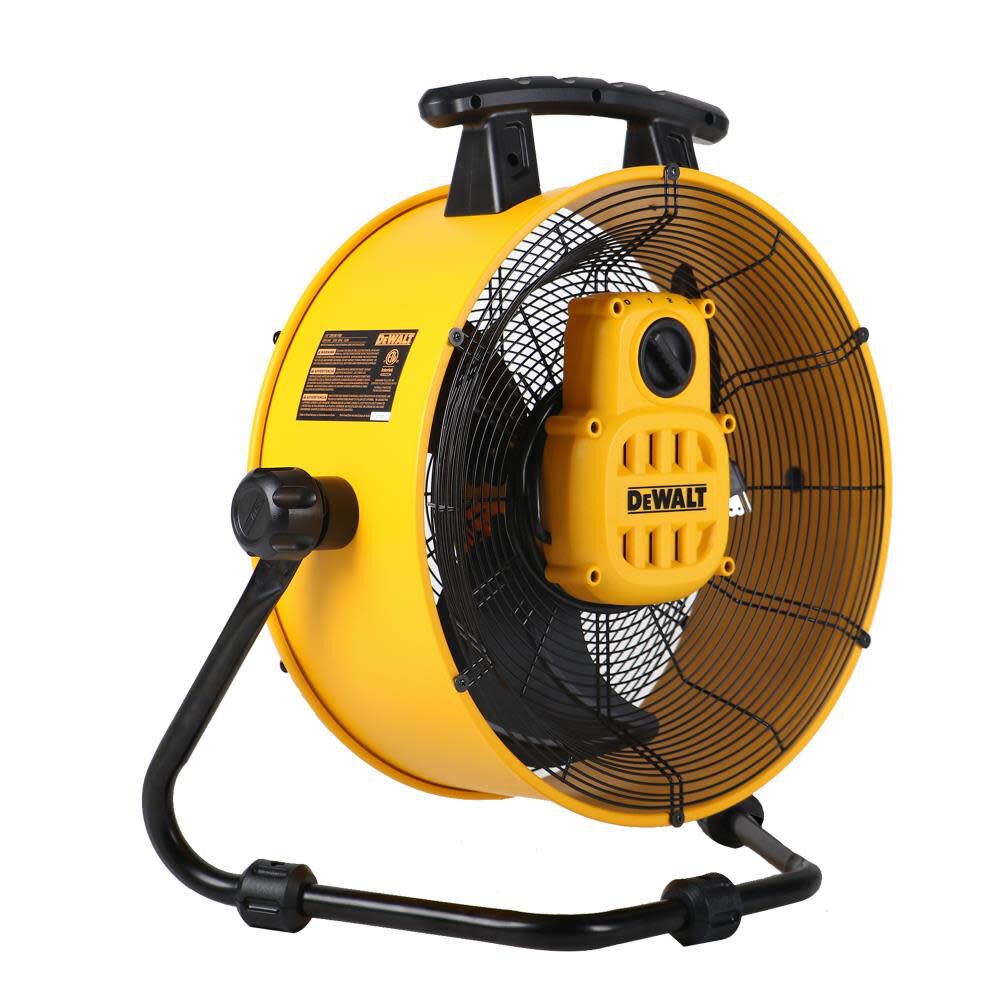 DW 18 in Drum Fan Yellow 3 Speed Heavy Duty with 6 ft Power Cord DXF1840 from DW