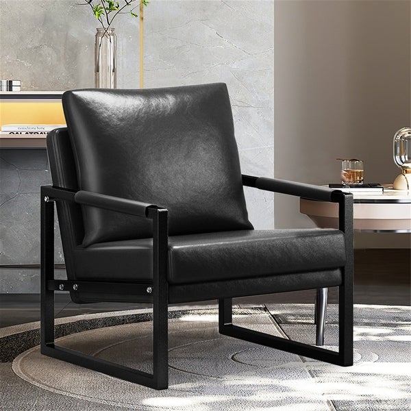 Accent Arm Chair with Metal Frame for Living Room