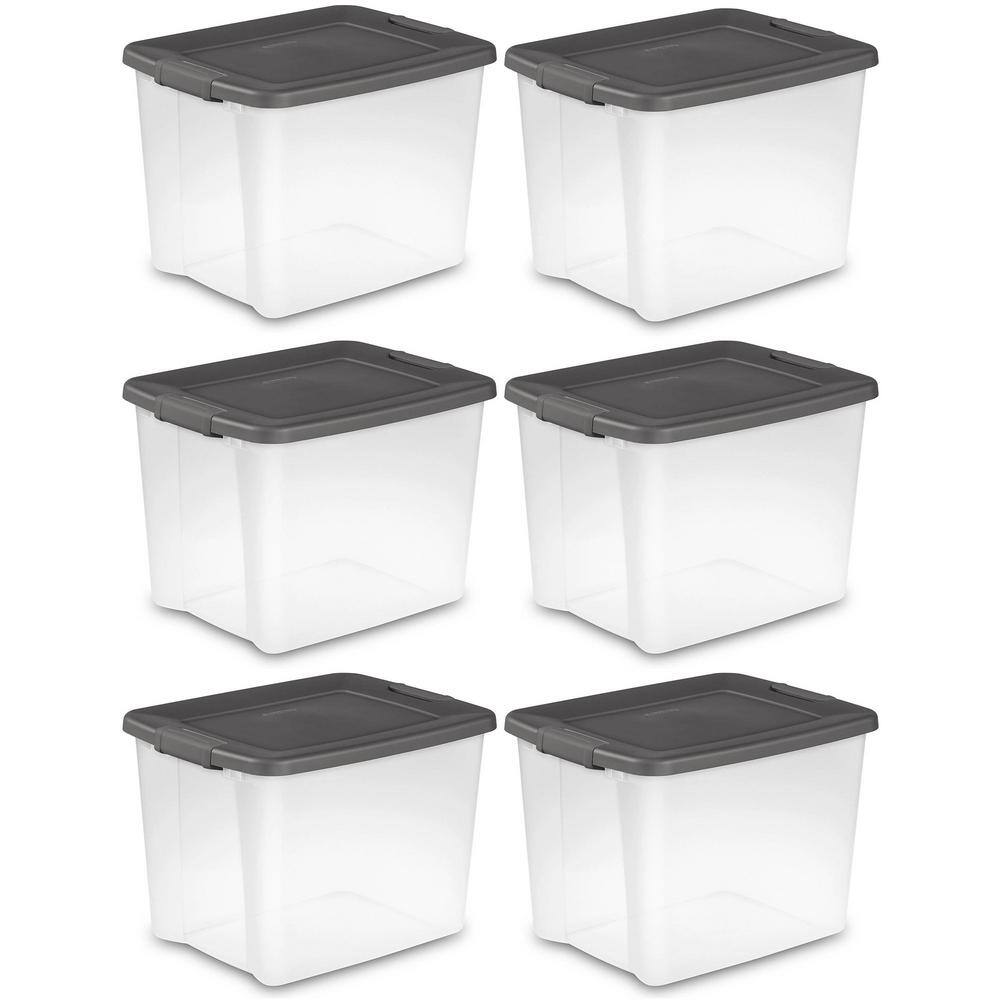 Sterilite 50 Qt. Clear Latched Plastic Storage Container (6-Pack) 6 x 19373V06