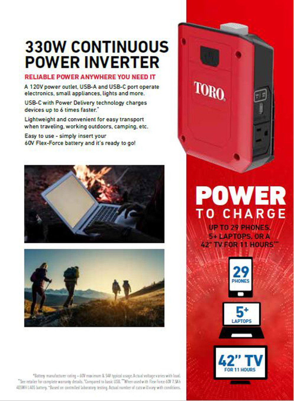 Toro 60V Power Inverter 300W