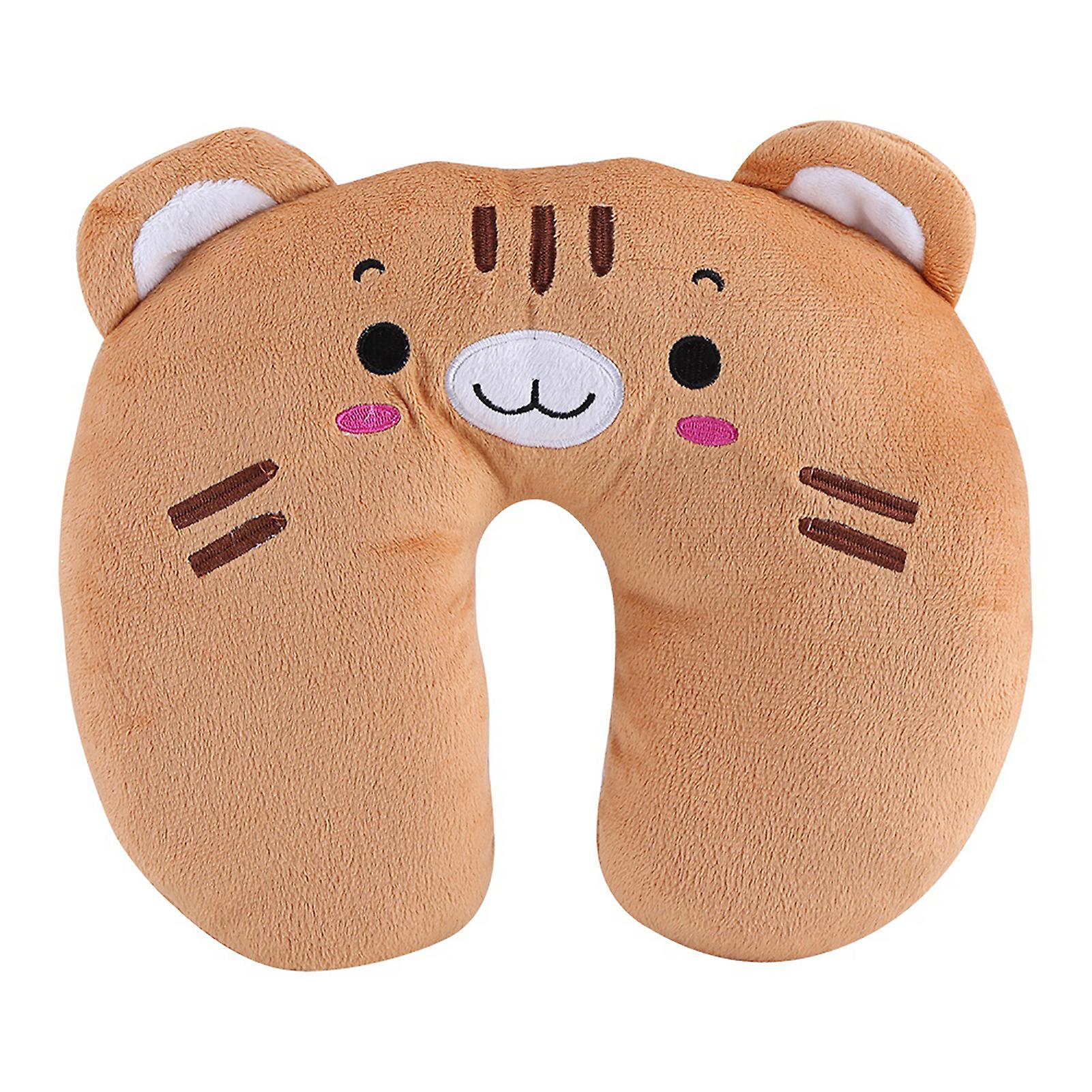 Animal Travel Neck Pp Cotton Pillow Soft U Shaped Car Head Rest Toy Cushion Tiger