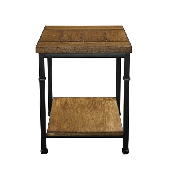 Carbon Loft Industrial Veneer Julia End Table