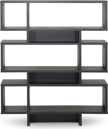 Baxton Studio Cassidy 6  Level Dark Brown Modern Bookshelf   Contemporary   Bookcases   by HedgeApple  Houzz