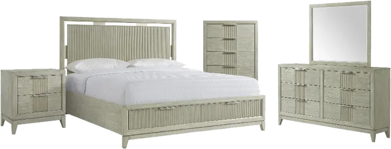 Positano Gray 4 Piece Queen Bedroom Set