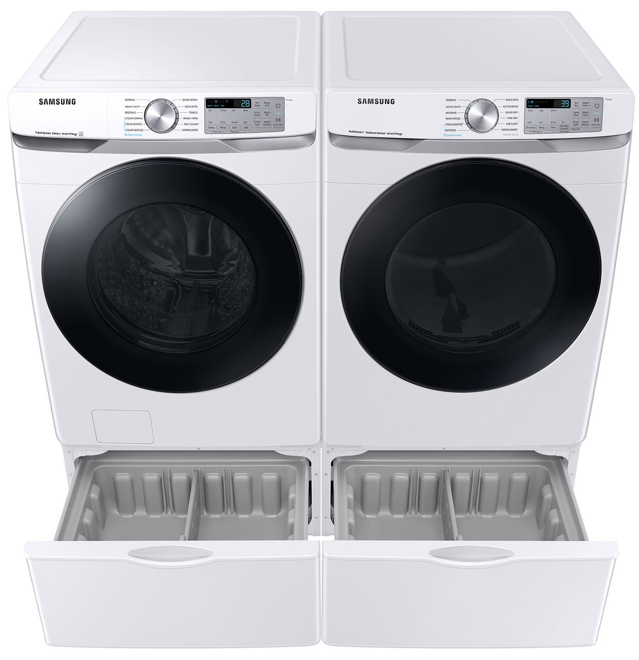  7.5 Cu. Ft. White Smart Gas Dryer With Steam Sanitize+