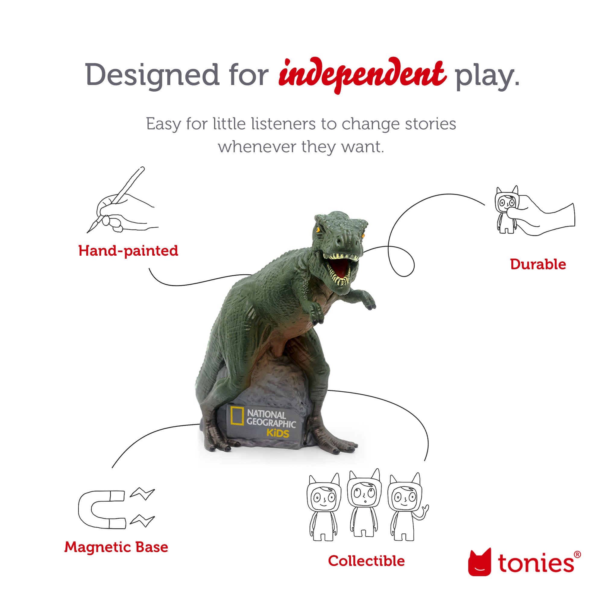 Tonies Dinosaur Audio Play Figurine from National Geographic