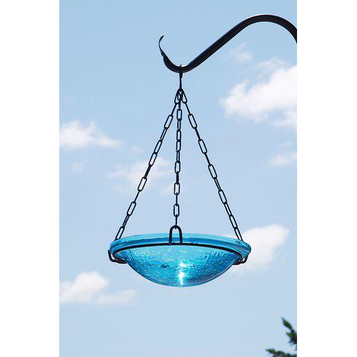 Achla Designs Crackled Glass Hanging Bird Bath