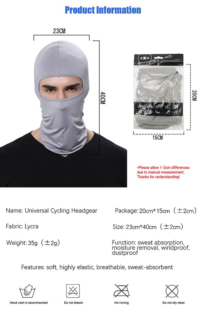 3pcs Lycra Balaclava Hood Motorcycle Bandana Cycling Ski Face Hat Tactical Hood Helmet for Outdoor Sport