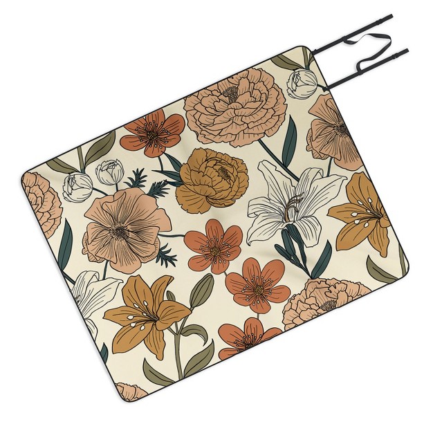 Emanuela Carratoni Spring Floral Mood Picnic Blanket Deny Designs