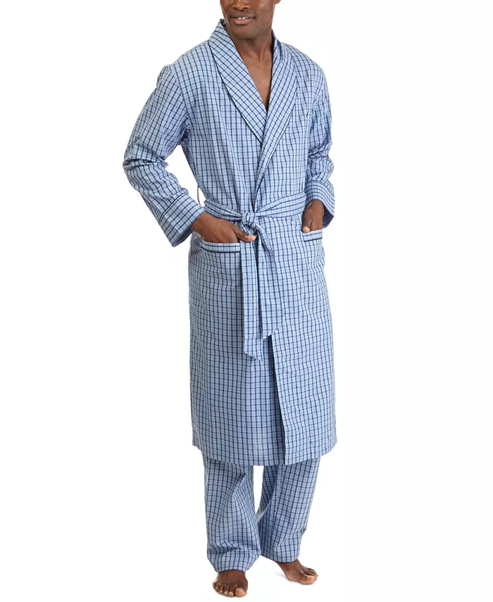 Nautica Men's Woven Plaid Robe