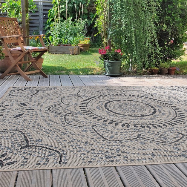 World Rug Gallery Portia Oriental Medallion Indoor outdoor Area Rug