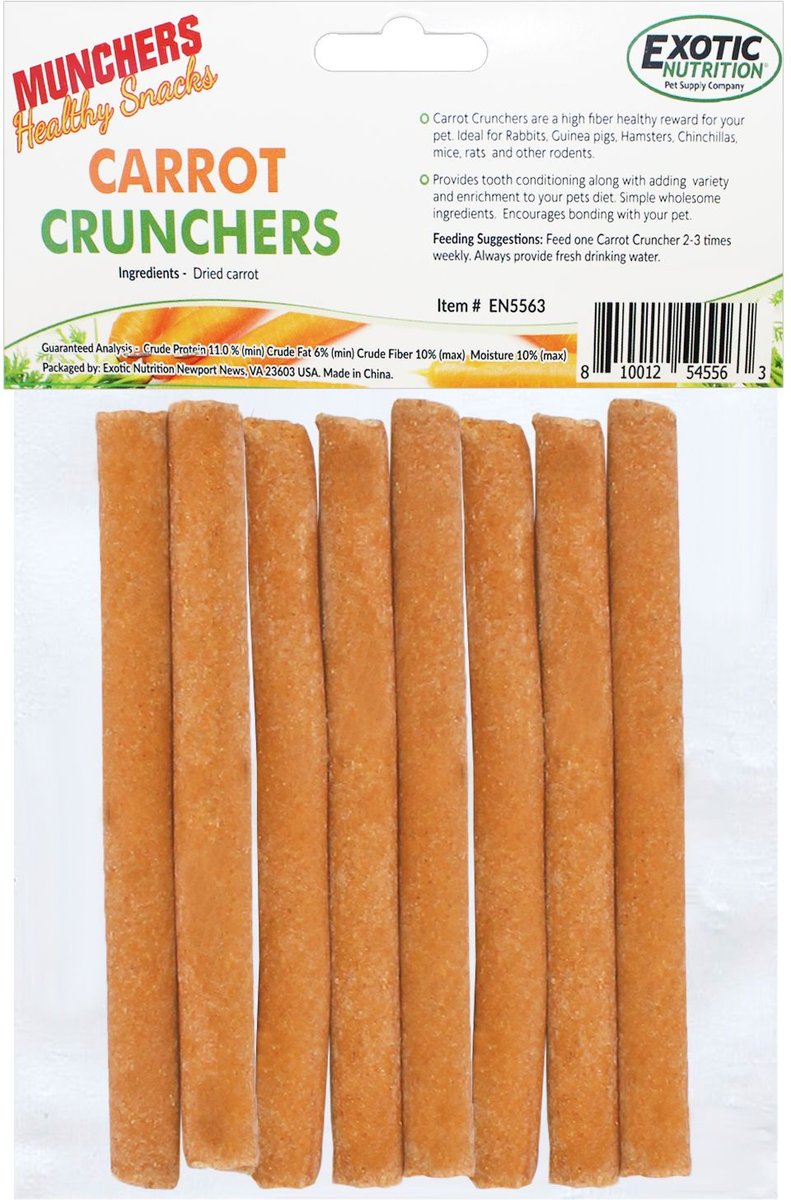 Exotic Nutrition Munchers Carrot Crunchers Small Animal Treat