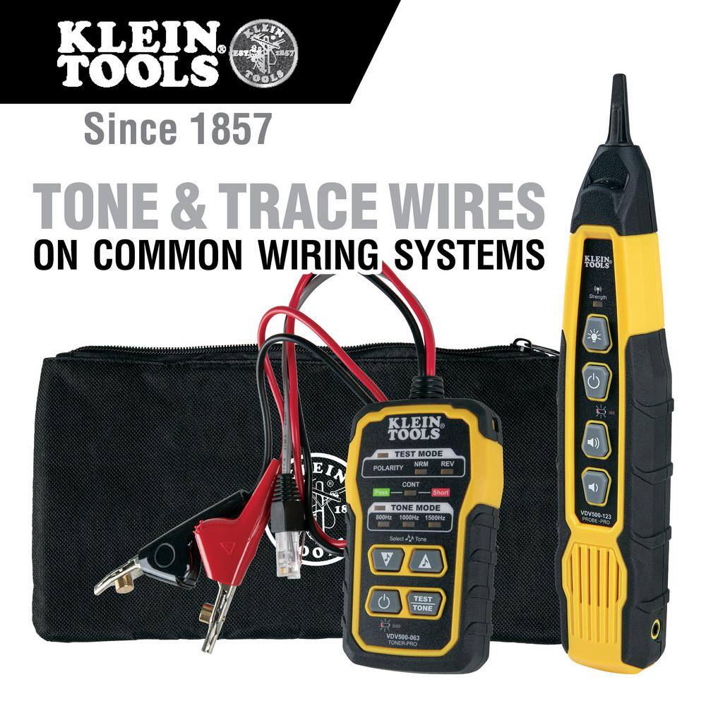 Klein Tools Scout Pro 3 Tester and Tone and Probe PRO Wire Tracing Kit Tool Set M2O07106KIT