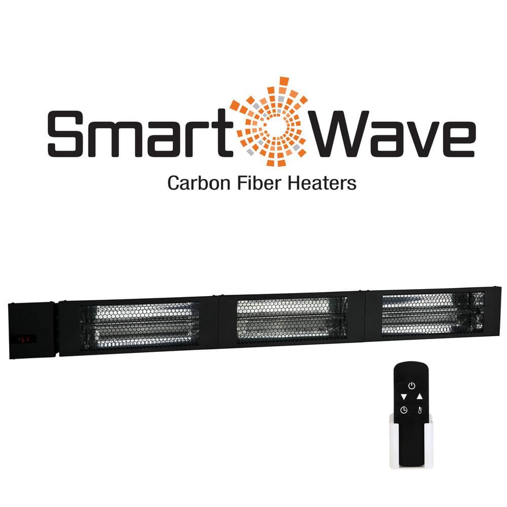 King Electric Electric RK Series 60 in. 208-Volt 4500-Watt Infrared Radiant Heater with Remote RK2045-RMT-BLK