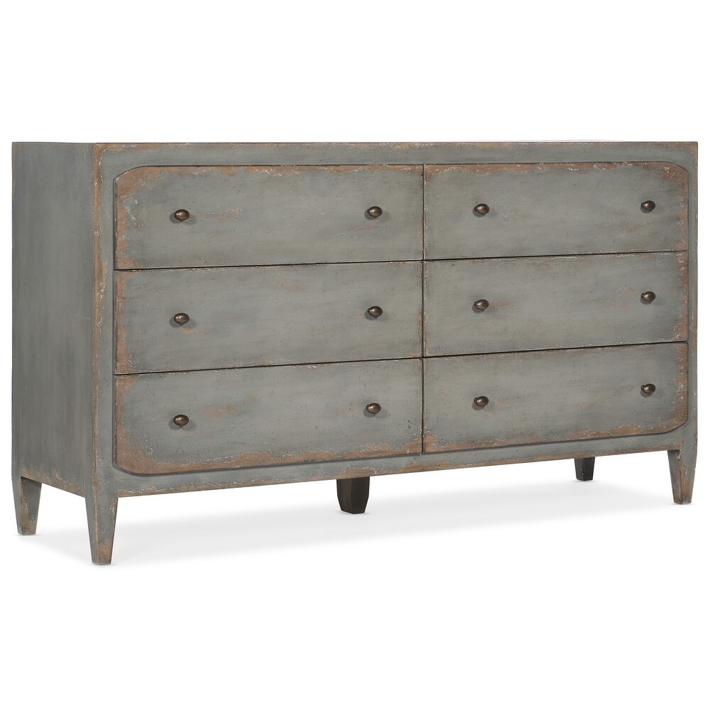 Ciao Bella Six Drawer Dresser  Speckled Gray