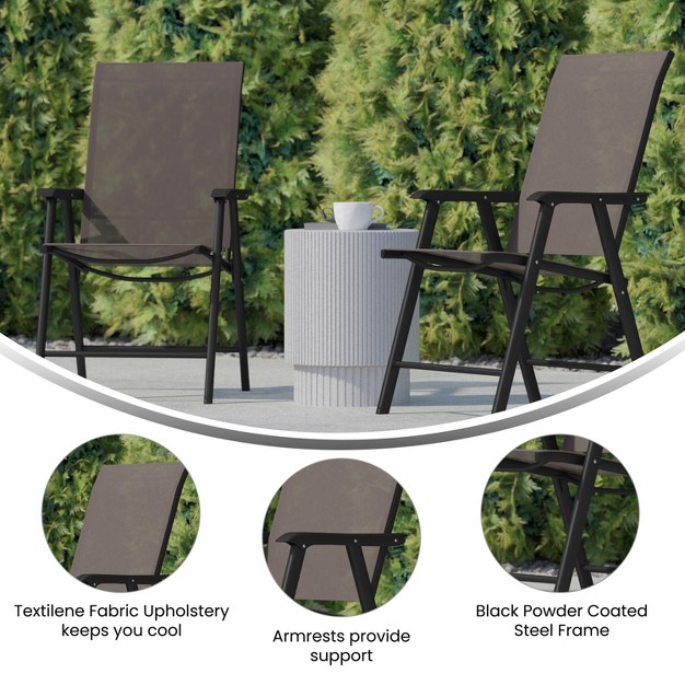 Flash Furniture Paladin Outdoor Folding Patio Sling Chair 2 Pack