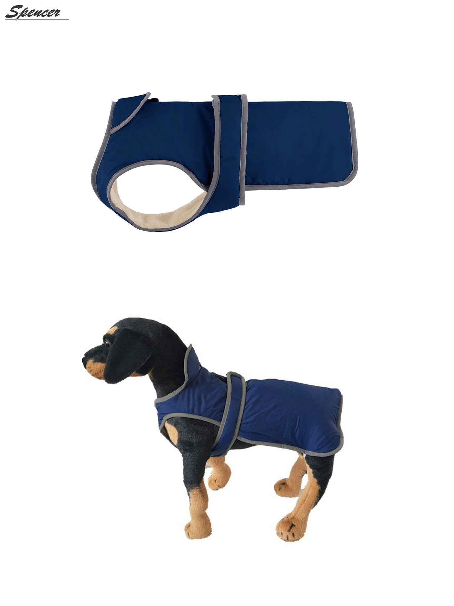 Spencer Reflective Waterproof Dog Coat Cold Weather Warm Dog Jacket Pets Apparel for Small Medium Large Dogs 