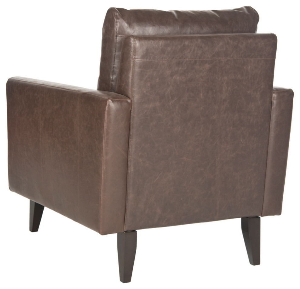 Rodney Mid Century Modern Club Chair Antique Brown   Midcentury   Armchairs And Accent Chairs   by V.S.D Furniture  Houzz