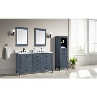 Home Decorators Collection Merryfield 60 in. W x 21-12 in. D Bathroom Vanity Cabinet Only in Dark Blue-Gray 19112-V60-DG