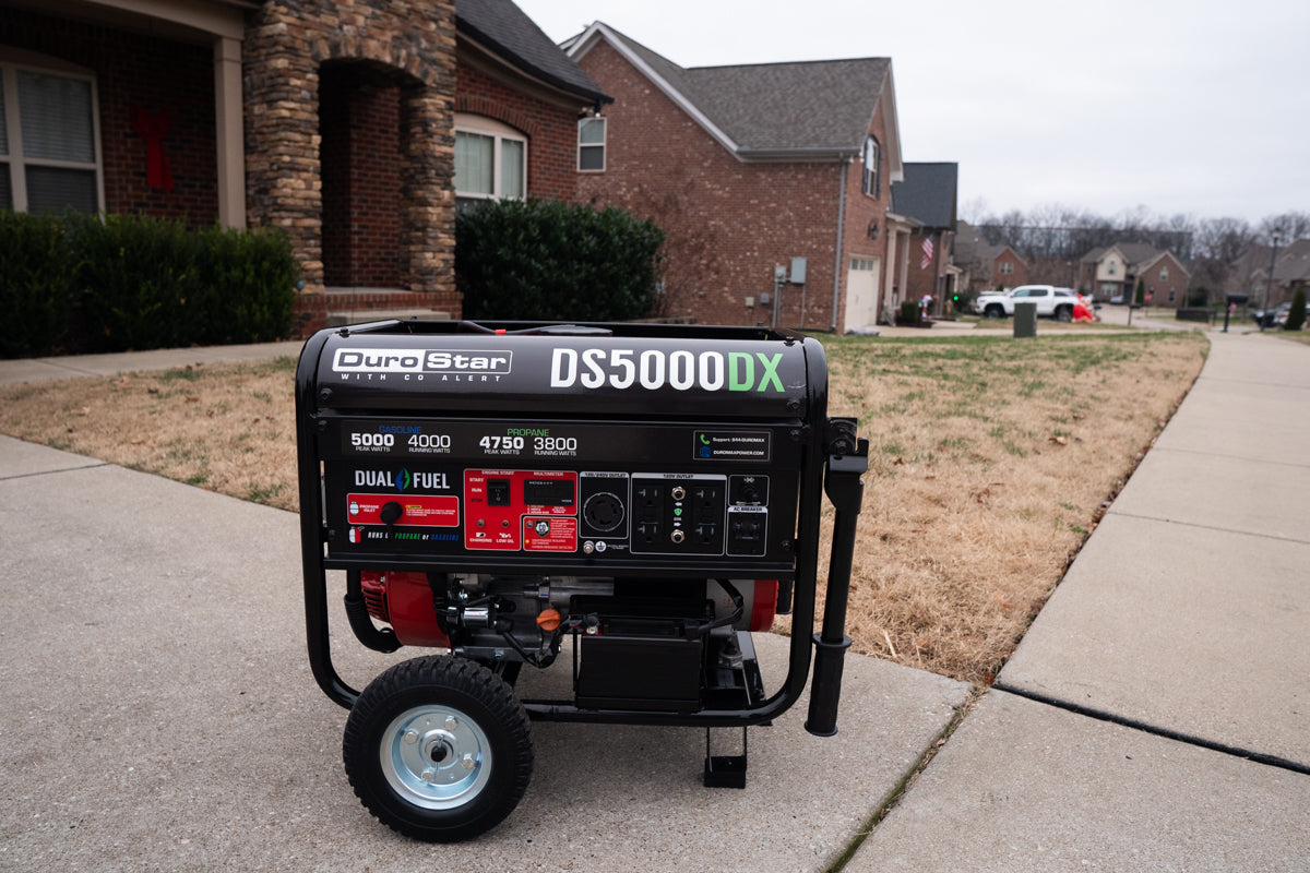 4,500 Watt Dual Fuel Portable Generator w/ CO Alert