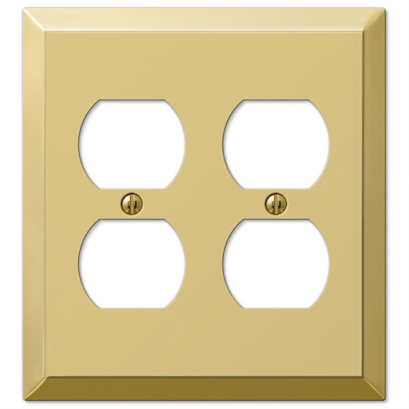 WALLPLATE 2DUPLEX PB