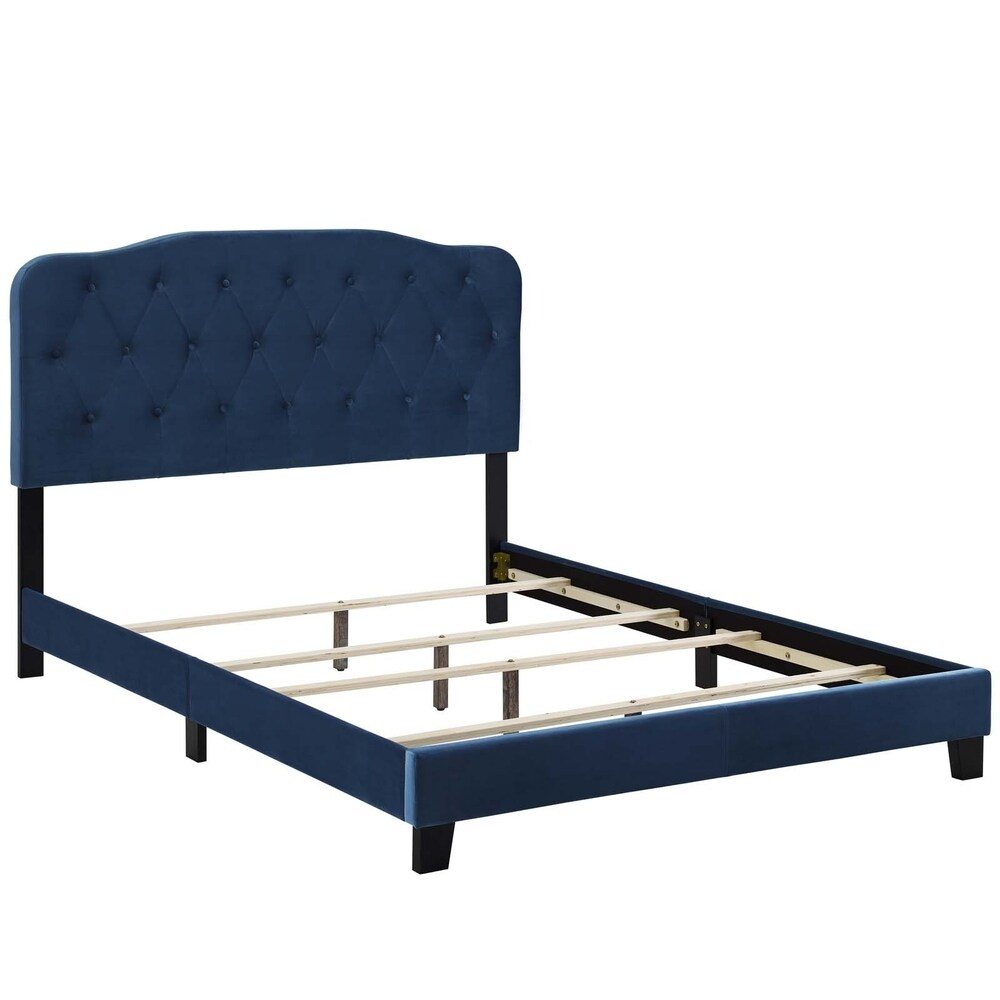 Amelia Twin Upholstered Velvet Bed