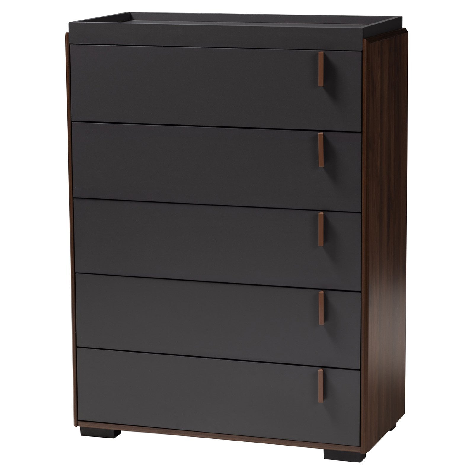 Baxton Studio Rikke 5 Drawer Bedroom Chest