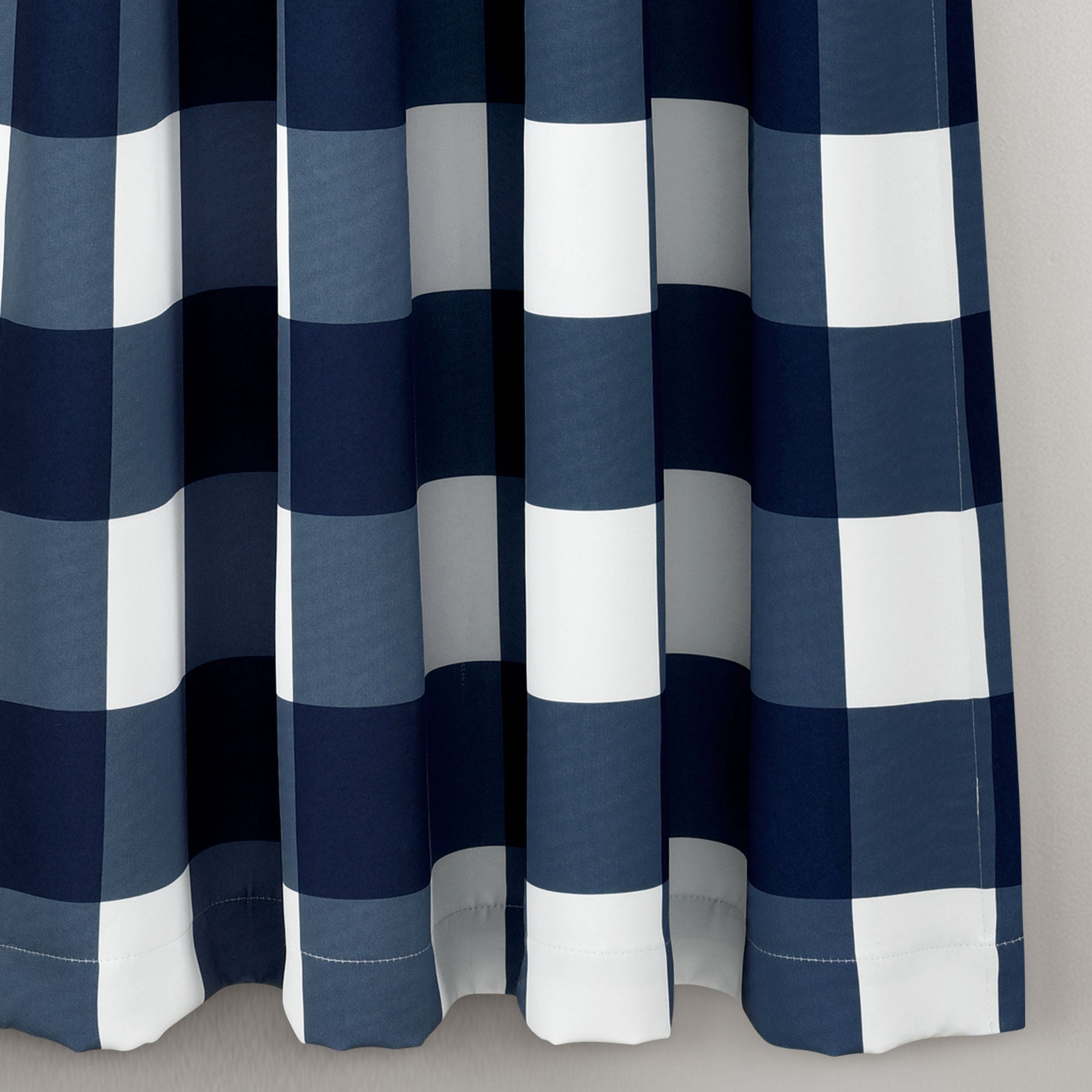 Kelly Checker Light Filtering Window Curtain Panel Set