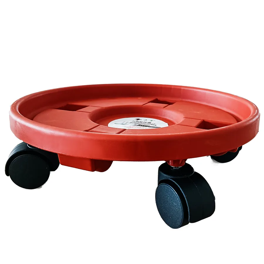 PP Flower plant trays for pots plastic saucer base with wheels