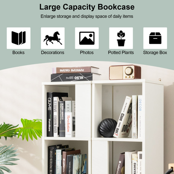 Costway 21865794 3 Tier 6 Cube Freestanding Bookca...