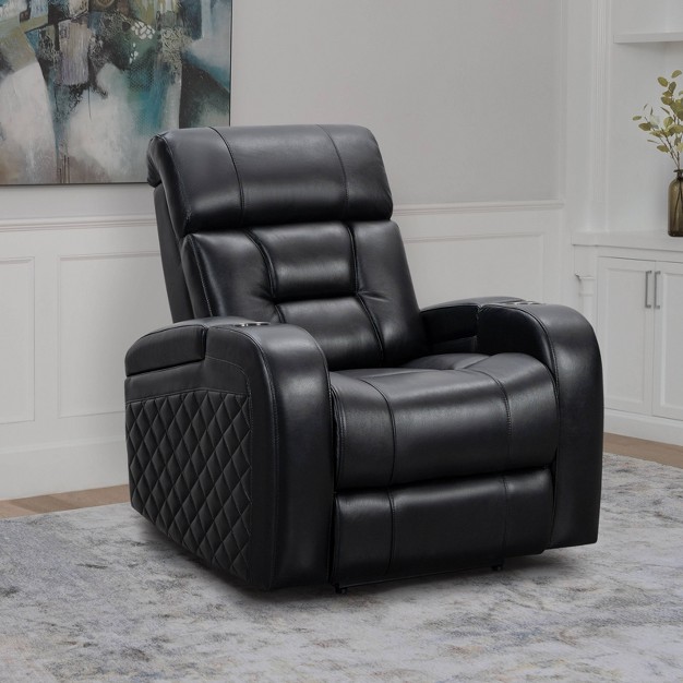 Braden Leather Theater Power Recliner With Power Headrest Abbyson Living