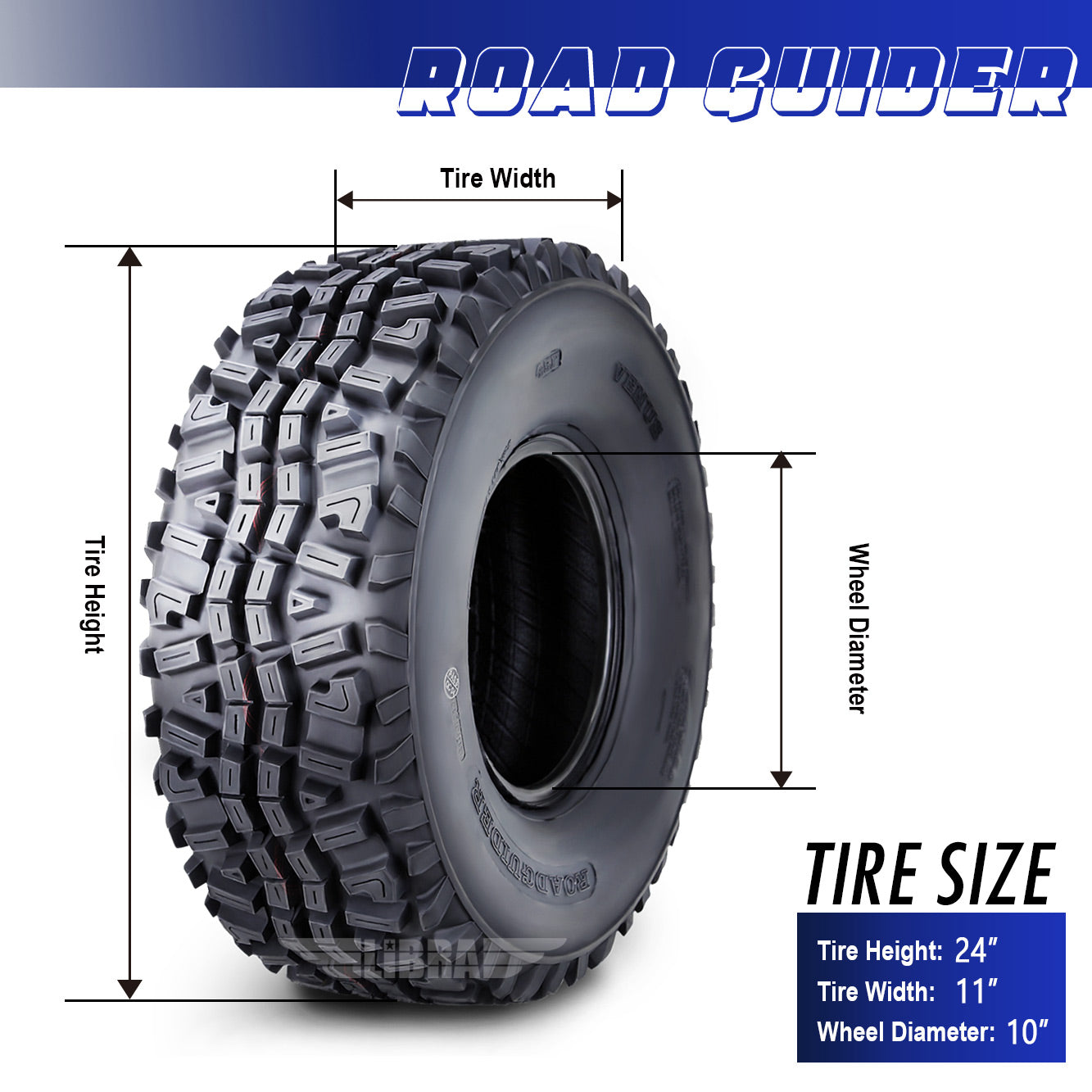 2 New ATV Tires 24x11-10 24x11x10 6PR 10271