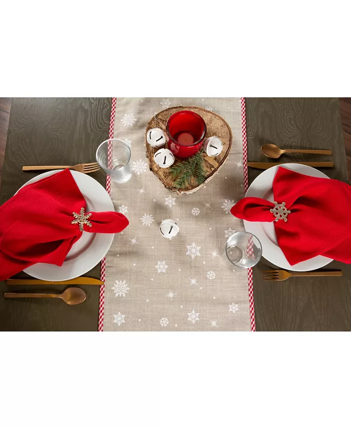 Design Imports Reindeer Embroidered Table Runner