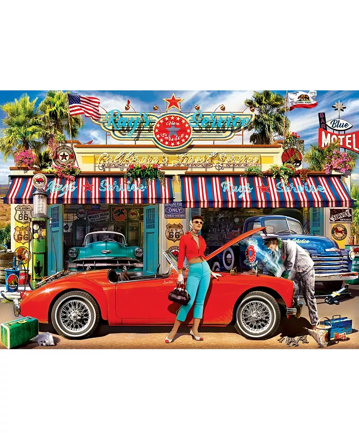 MasterPieces Puzzles Cruisin' Route 66 - Ray's Service Station 1000 Piece Puzzle