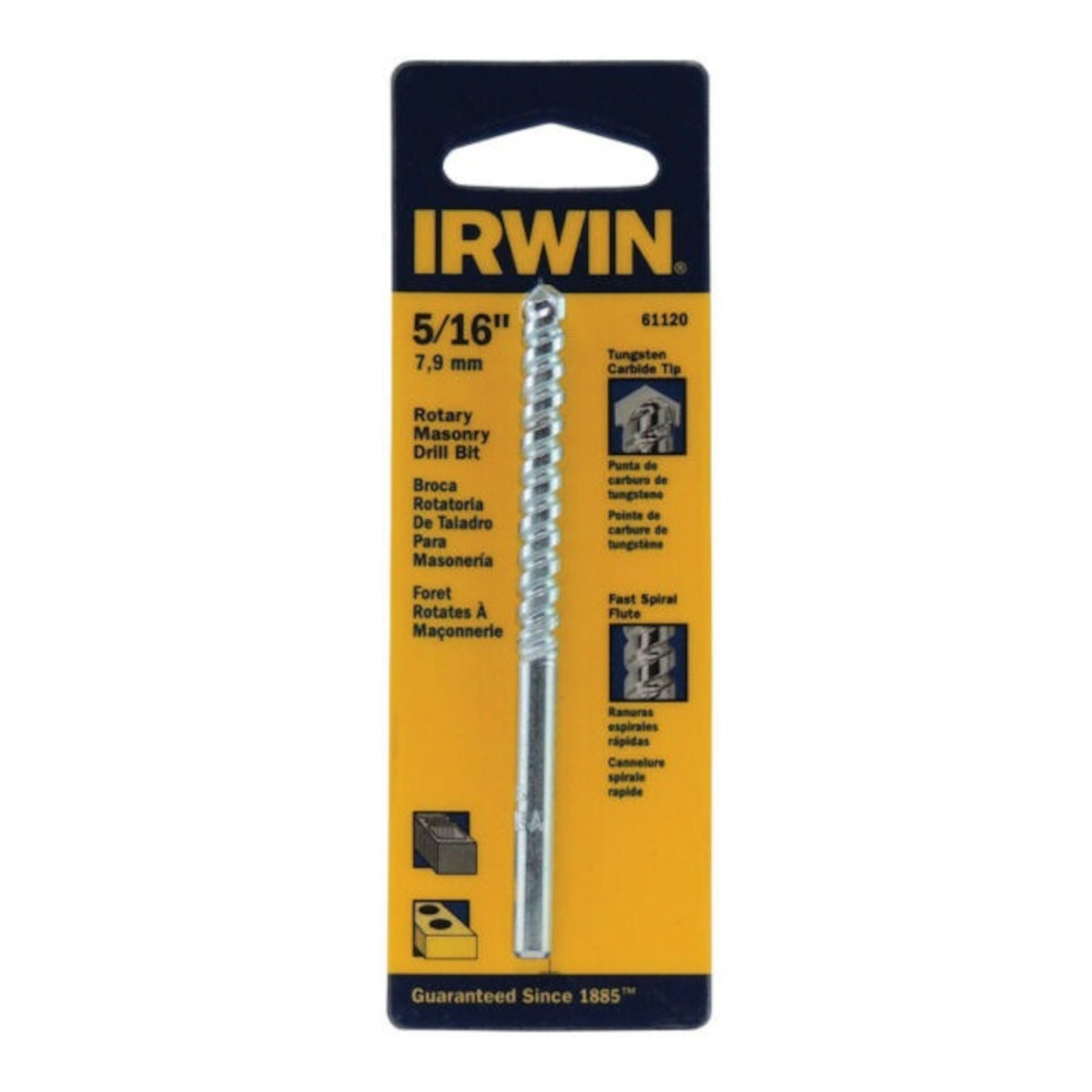 Irwin 5/16 in. X 4 in. L Carbide Tipped Rotary Drill Bit 1 pc