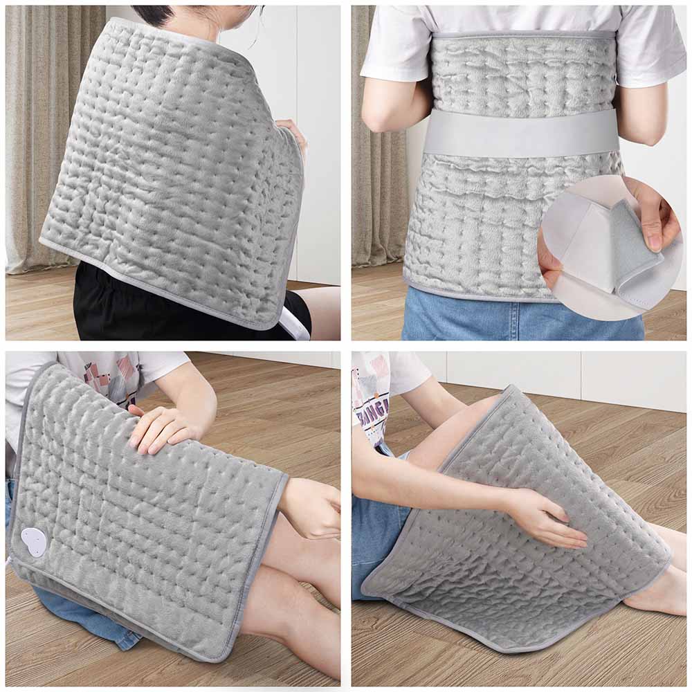 Yescom Electric Heating Pads Moist & Dry Heat 6 Heat Settings w/ Bag, 16