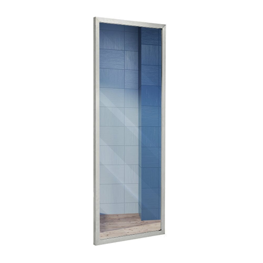 Commercial Restroom Brushed Metal Rectangular Mirror