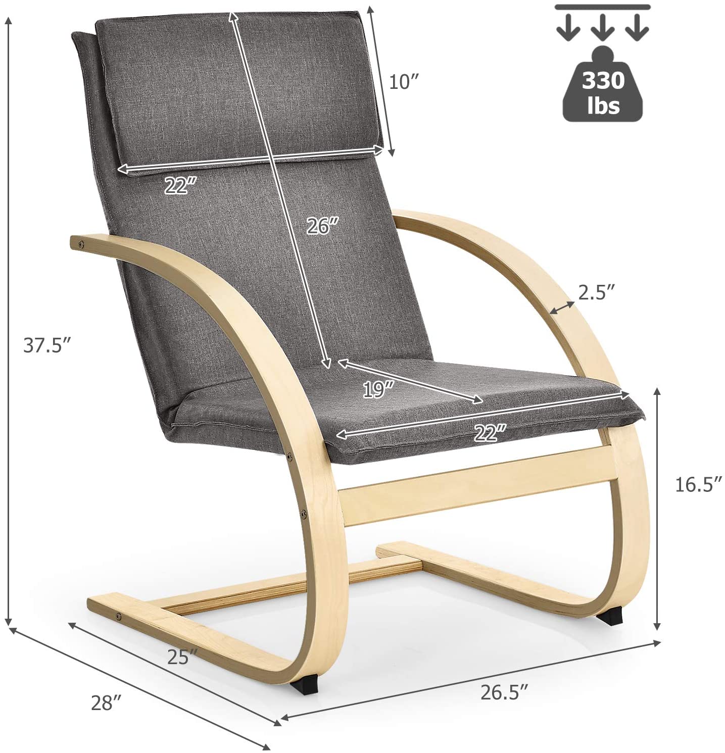 Giantex Office Accent Armchair