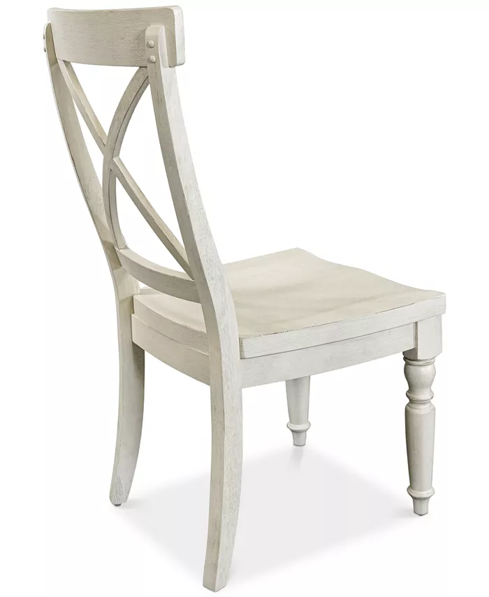 Furniture Aberdeen Off White X-Back Side Chair 6pc Set