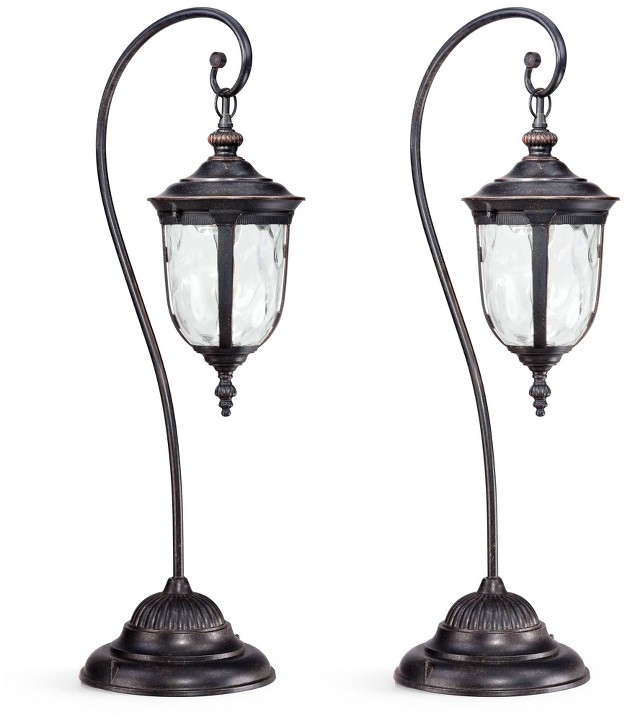 John Timberland Bellagio 32 1 2 quot h Bronze Led Landscape Path Lights Set Of 2