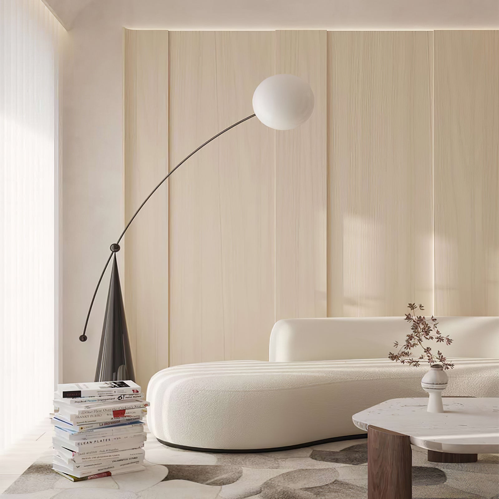 Opal Arc Floor Lamp