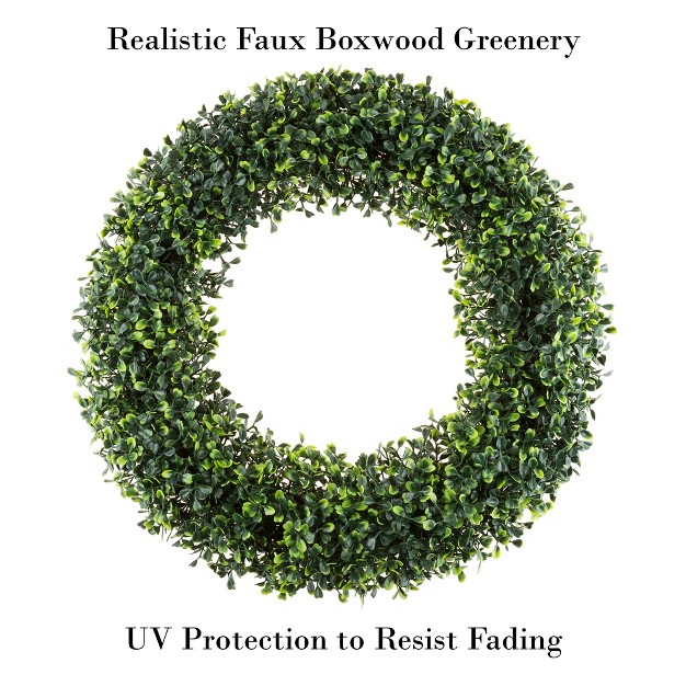 Faux Greenery Artificial Boxwood Wreath