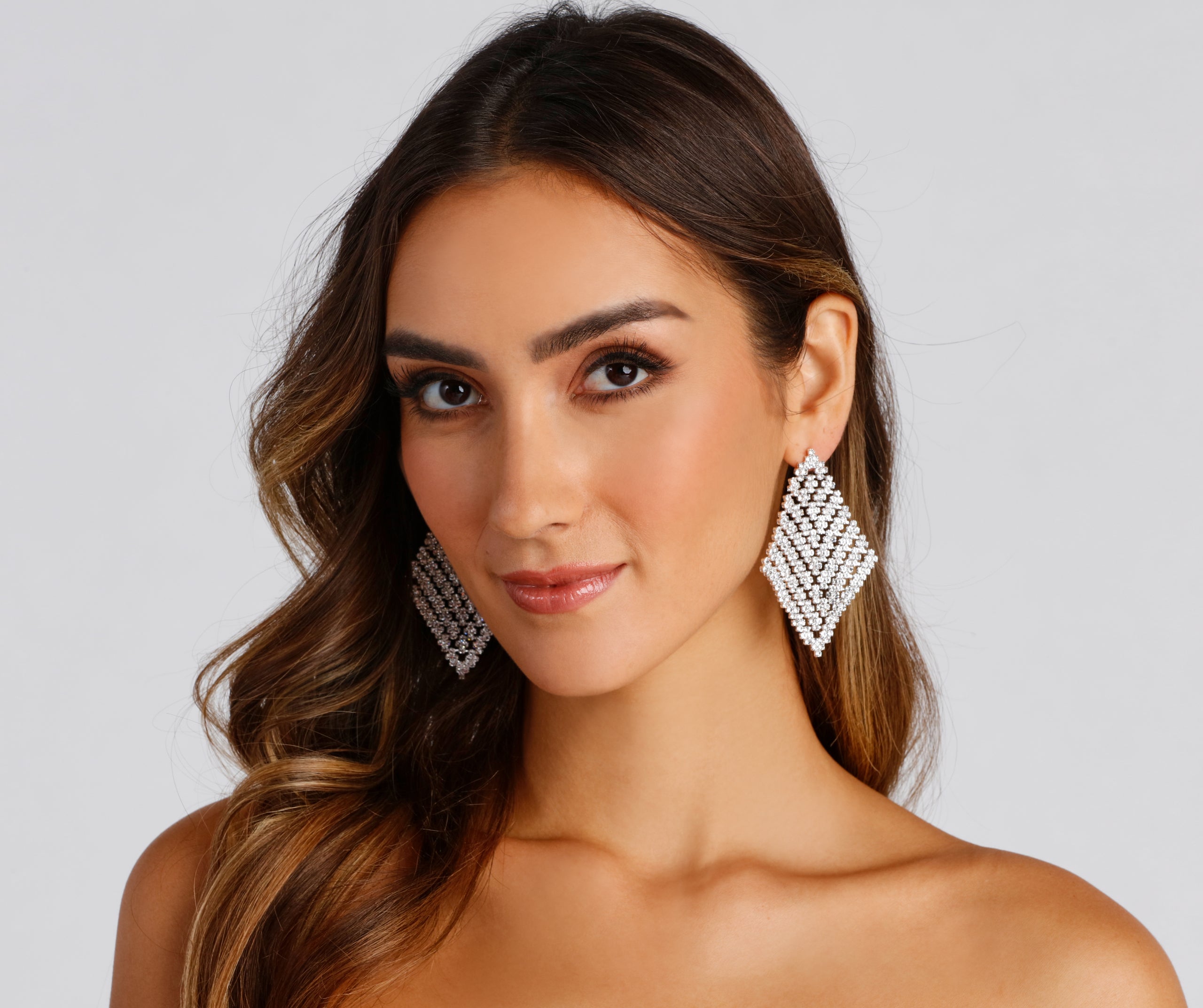 Dreamy Luxe Rhinestone Kite Earrings