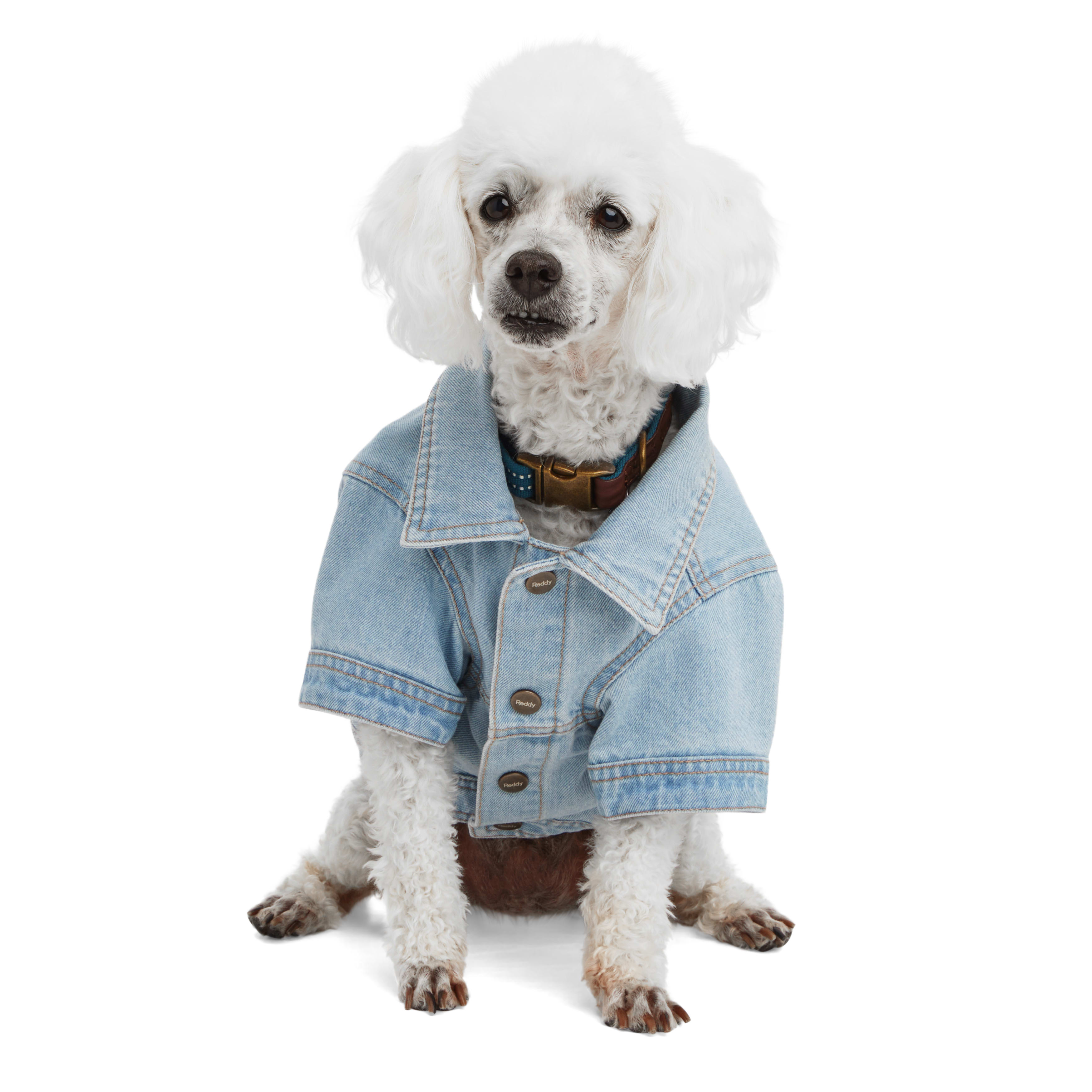 Reddy Lightwash Denim Jacket for Dogs， XX-Small