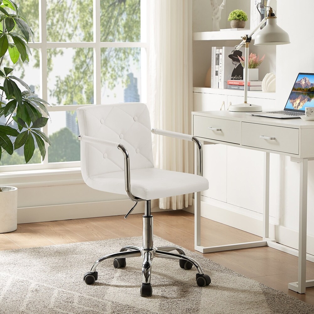 VECELO Home Office Desk Chairs 360 Swivel Height Adjustable Accent Chair