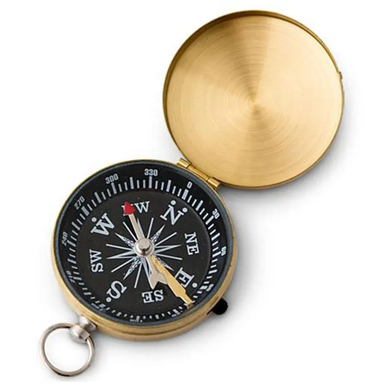 Personalized Engraved Magnetic Functional Compass Nautical Compass Brass Compass in Wooden Or Leather Box