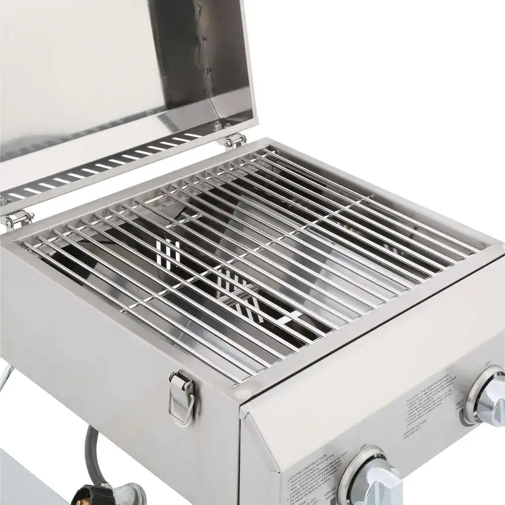 Nexgrill 2-Burner Portable Propane Gas Table Top Grill In Stainless Steel (820-0033)