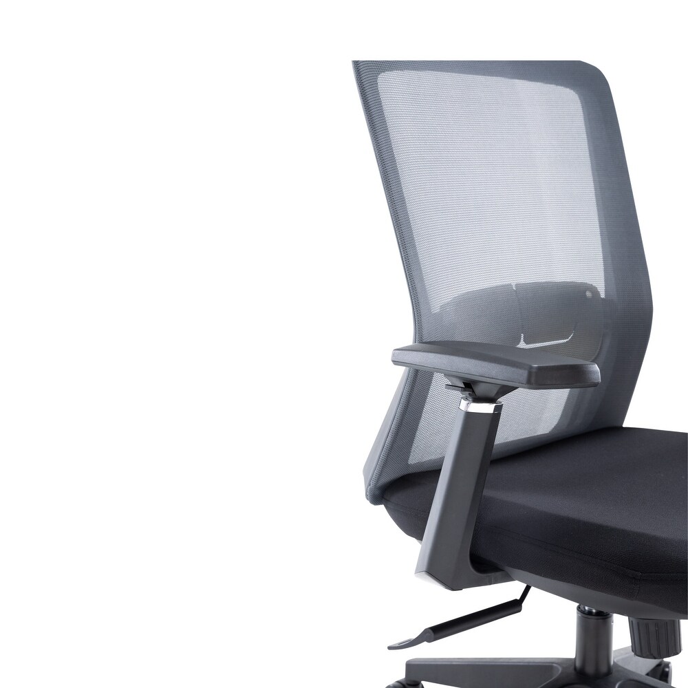 LeisureMod Ingram Modern Office Task Chair with Adjustable Armrests