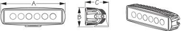 Sea Dog 405320 3 Aluminum Cpit/Sprdr Light 1440 Lu...