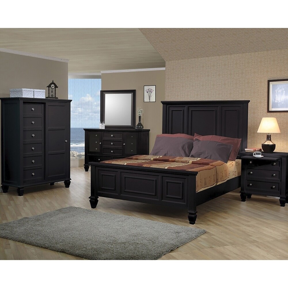 Aurillac Coastal Wood Panel Bed